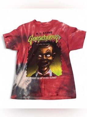 R.L. Stine Goosebumps "Night of the Living Dummy" Red Tie-Dye Teeth